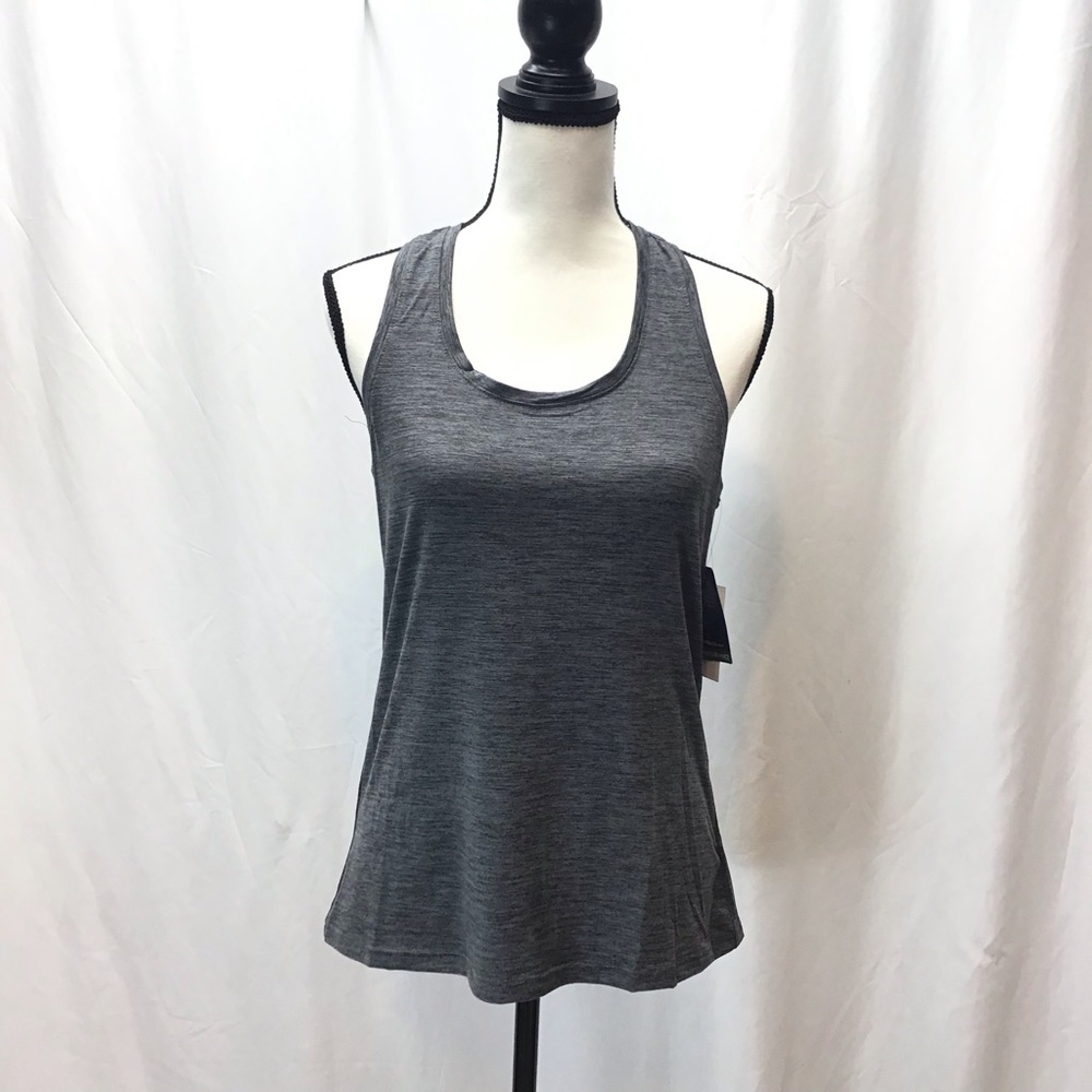 Activ8 Womens Gray RacerBack Athletic Work-Out Tank Top - Picture 4 of 7